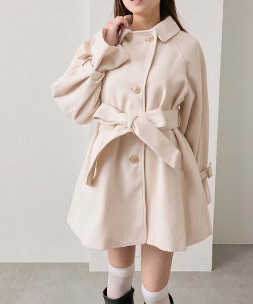 OLIVE des OLIVE（オリーブデオリーブ）の「【WEB限定】ミドルコート（ステンカラーコート・レディース・ブラック/アイボリー/グレー/ブラウン・FREE）」の17枚目の写真