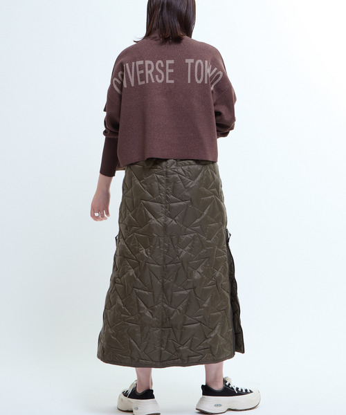 TAION(タイオン)の「【TAION】MILITARY STAR★ QUILTING SKIRT(スカート・レディース・ブラック/ベージュ/オリーブ・FREE)」の9枚目の写真