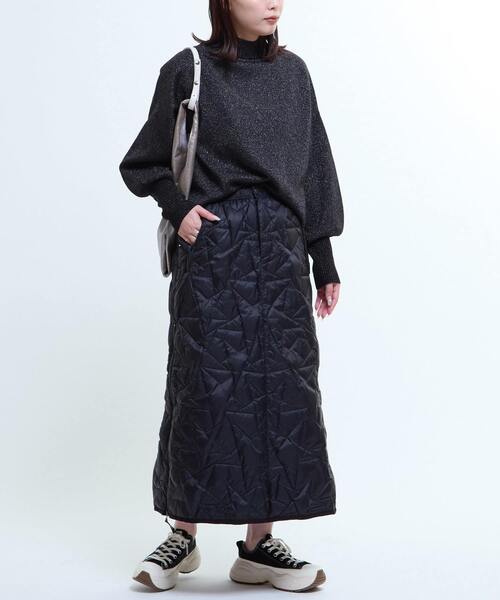 TAION(タイオン)の「【TAION】MILITARY STAR★ QUILTING SKIRT(スカート・レディース・ブラック/ベージュ/オリーブ・FREE)」の11枚目の写真