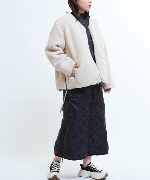 TAION(タイオン)の「【TAION】MILITARY STAR★ QUILTING SKIRT(スカート・レディース・ブラック/ベージュ/オリーブ・FREE)」の13枚目の写真