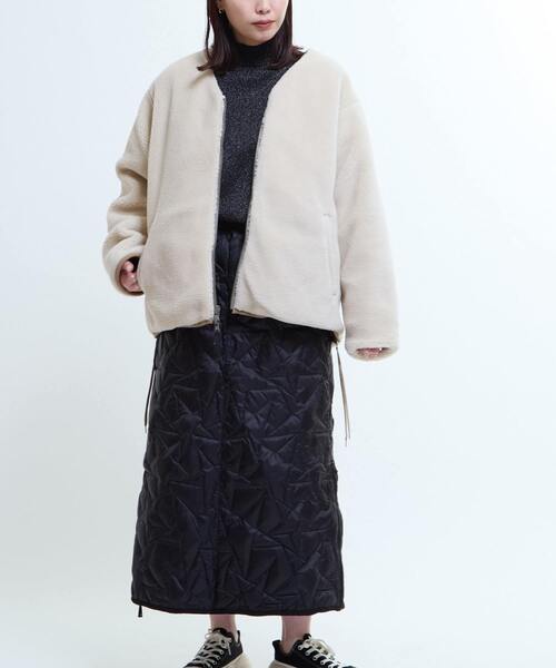 TAION(タイオン)の「【TAION】MILITARY STAR★ QUILTING SKIRT(スカート・レディース・ブラック/ベージュ/オリーブ・FREE)」の14枚目の写真