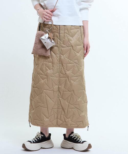 TAION(タイオン)の「【TAION】MILITARY STAR★ QUILTING SKIRT(スカート・レディース・ブラック/ベージュ/オリーブ・FREE)」の16枚目の写真
