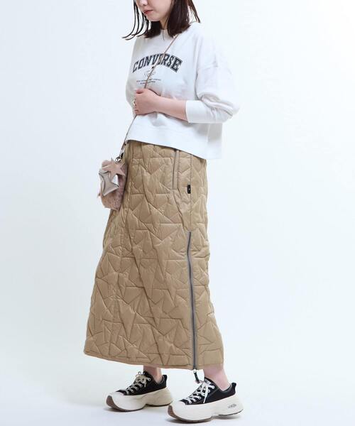 TAION(タイオン)の「【TAION】MILITARY STAR★ QUILTING SKIRT(スカート・レディース・ブラック/ベージュ/オリーブ・FREE)」の18枚目の写真