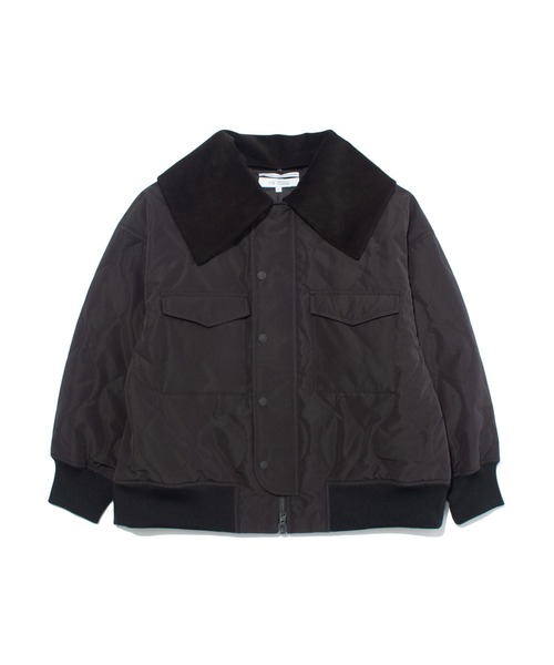 B1276 MICA&DEAL 【タグ付】キルティングブルゾン フード 光沢 F BLOUSON | MICA&DEAL ONLINE STORE