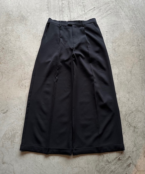 アソートバギーロールアップワイドパンツ/ストライプ&チェック&無地