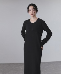 ADAM ET ROPE'（アダムエロペ）の「【サステナブル】Wフェイスジャージーセットワンピース（ワンピース）」