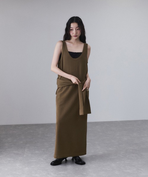 セール】【サステナブル】Wフェイスジャージーセットワンピース