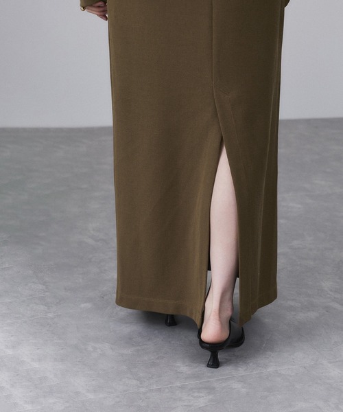 ADAM ET ROPE'（アダムエロペ）の「【サステナブル】Wフェイスジャージーセットワンピース（ワンピース・レディース・ブラウン/ブラック・36/38）」の15枚目の写真