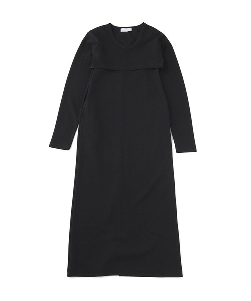 ADAM ET ROPE'（アダムエロペ）の「【サステナブル】Wフェイスジャージーセットワンピース（ワンピース・レディース・ブラウン/ブラック・36/38）」の20枚目の写真