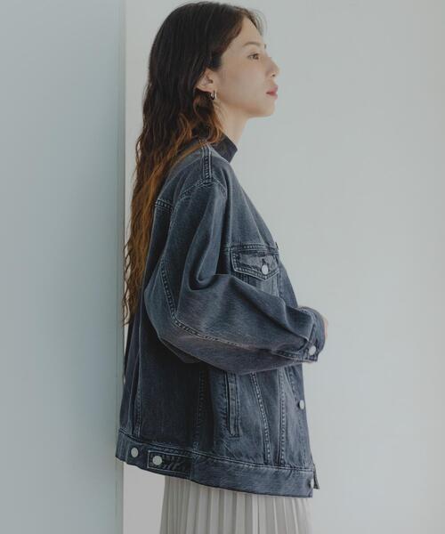 ノーカラーオーバーサイズGジャン（デニムジャケット）｜URBAN