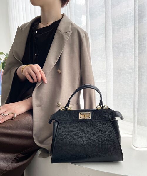 le.coeur blanc（ルクールブラン）の「MILLELA FIRENZEダブルオープニングバッグ（ショルダーバッグ・レディース・モカ/ブラック・FREE）」の17枚目の写真