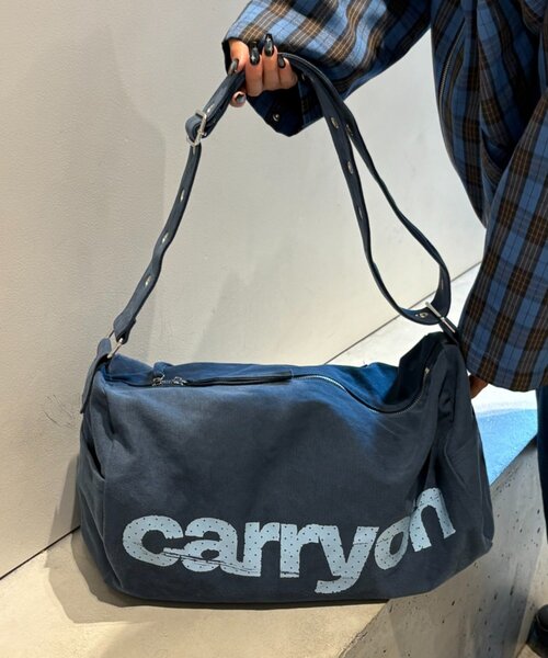 CIAOPANIC TYPY（チャオパニックティピー）の「【UNISEX】キャンバスボストンドラムバッグ（トートバッグ・レディース・ブラック/ネイビー/ブラウン/レッド・ONE SIZE）」の3枚目の写真