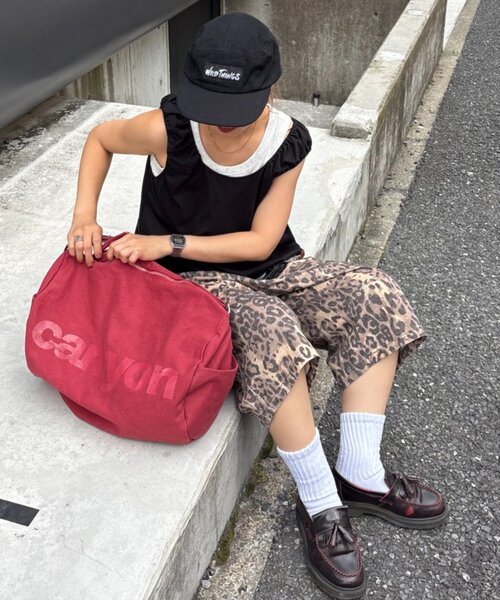 CIAOPANIC TYPY（チャオパニックティピー）の「【UNISEX】キャンバスボストンドラムバッグ（トートバッグ・レディース・ブラック/ネイビー/ブラウン/レッド・ONE SIZE）」の20枚目の写真