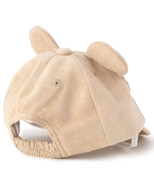 Ampersand（アンパサンド）の「くま耳ベビーキャップ（キャップ・キッズ・ネイビー/ベージュ・48/46）」の5枚目の写真