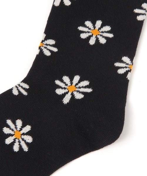 LAKOLE（ラコレ）の「フラワーロングソックス / 579861（ソックス/靴下・レディース・ネイビー/アイボリー/グレー/ライトグレー/ライトブルー・FREE）」の8枚目の写真