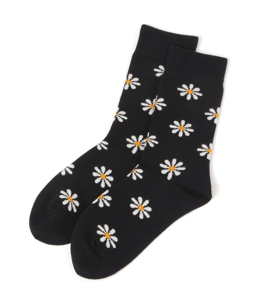 LAKOLE（ラコレ）の「フラワーロングソックス / 579861（ソックス/靴下・レディース・ネイビー/アイボリー/グレー/ライトグレー/ライトブルー・FREE）」の13枚目の写真