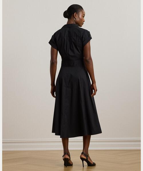 ローレンラルフローレン　コットンブレンドシャツドレス　00　Lauren　ベルト ローレンラルフローレン コットンブレンドシャツドレス 00