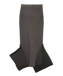 UN3D. | BI-COLOR RIB SKIRT / バイカラーリブスカート(スカート)