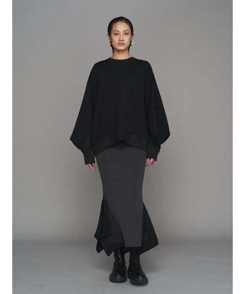 UN3D.（アンスリード）の「BI-COLOR RIB SKIRT / バイカラーリブ
