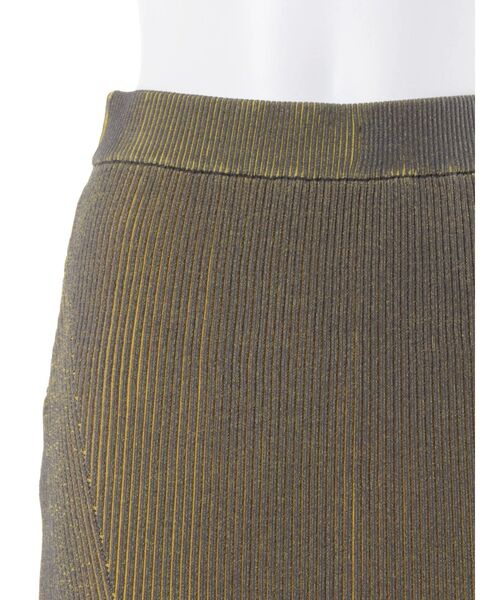 UN3D.（アンスリード）の「BI-COLOR RIB SKIRT / バイカラーリブ