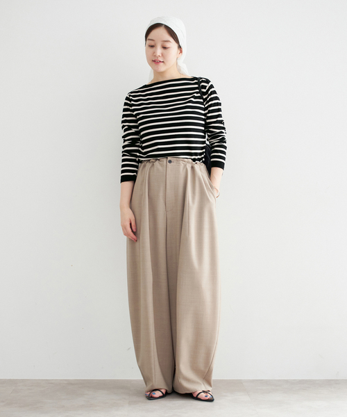 IENA(イエナ)の「《追加2》SEATTLEボーダープルオーバー(ニット/セーター・レディース・ブラック/ブラウン/コバルトブルー・FREE)」の4枚目の写真