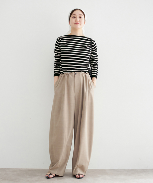 IENA(イエナ)の「《追加2》SEATTLEボーダープルオーバー(ニット/セーター・レディース・ブラック/ブラウン/コバルトブルー・FREE)」の14枚目の写真