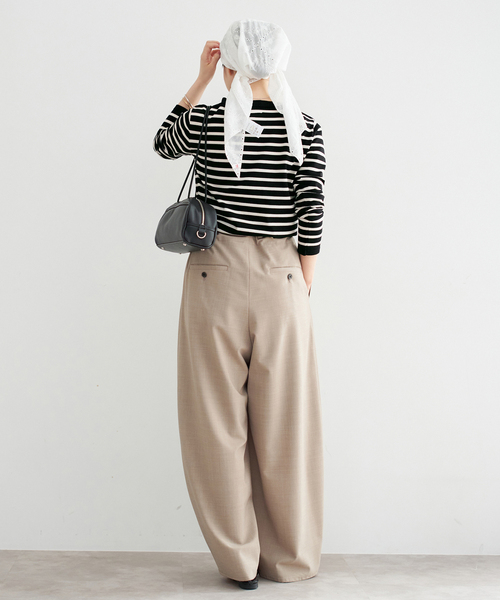 IENA(イエナ)の「《追加2》SEATTLEボーダープルオーバー(ニット/セーター・レディース・ブラック/ブラウン/コバルトブルー・FREE)」の16枚目の写真