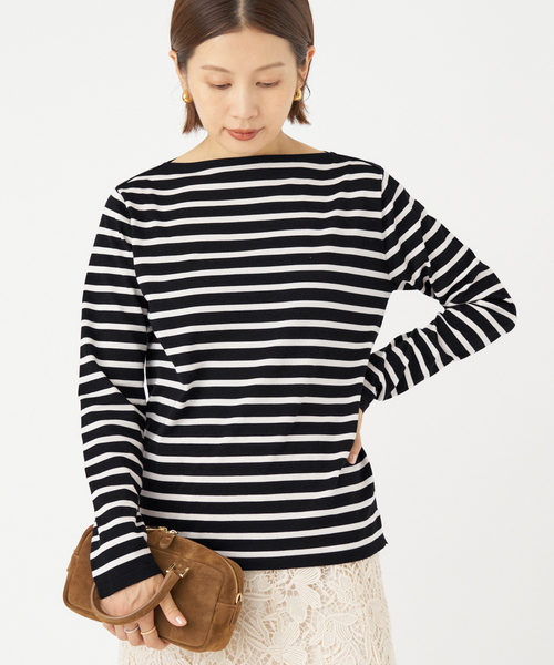 IENA(イエナ)の「《追加2》SEATTLEボーダープルオーバー(ニット/セーター・レディース・ブラック/ブラウン/コバルトブルー・FREE)」の17枚目の写真