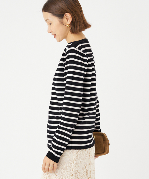 IENA(イエナ)の「《追加2》SEATTLEボーダープルオーバー(ニット/セーター・レディース・ブラック/ブラウン/コバルトブルー・FREE)」の18枚目の写真