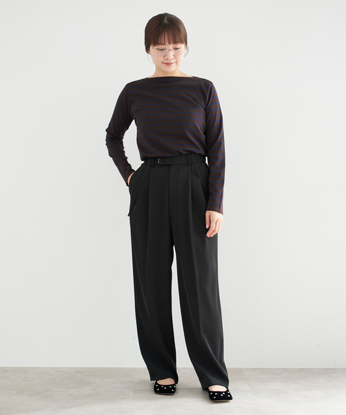 イエナIENA◆SEATTLEボーダープルオーバー◆ブラックA 追加2》SEATTLEボーダープルオーバー（ニット/セーター）｜IENA