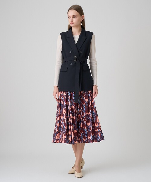 ANAYI（アナイ）の「【セットアップ対応商品】ペイントフラワープリントティアード スカート（スカート・レディース・オレンジ/ブルー・36/38）」の22枚目の写真