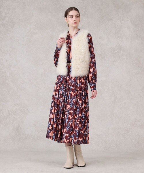 セール】【セットアップ対応商品】ペイントフラワープリントティアード