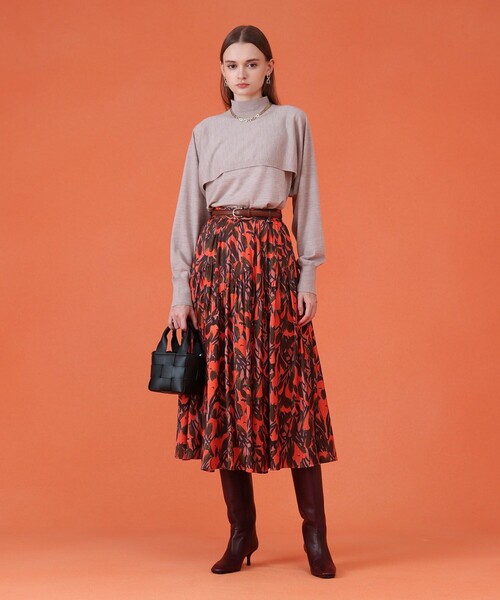 セール】【セットアップ対応商品】ペイントフラワープリントティアード