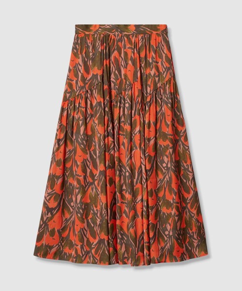 セール】【セットアップ対応商品】ペイントフラワープリントティアード