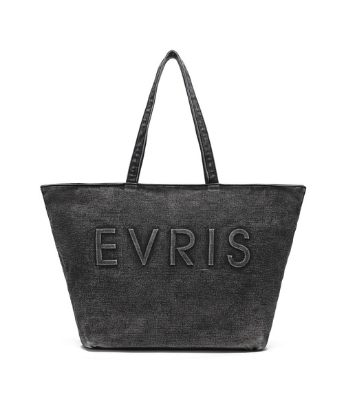 EVRIS（エヴリス）の「【EVRIS/エブリス】ロゴエンボス　ラージトートバッグ／A4収納可（トートバッグ・レディース・ブラック/ワンウォッシュ・FREE）」の7枚目の写真