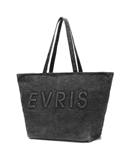EVRIS（エヴリス）の「【EVRIS/エブリス】ロゴエンボス　ラージトートバッグ／A4収納可（トートバッグ・レディース・ブラック/ワンウォッシュ・FREE）」の12枚目の写真