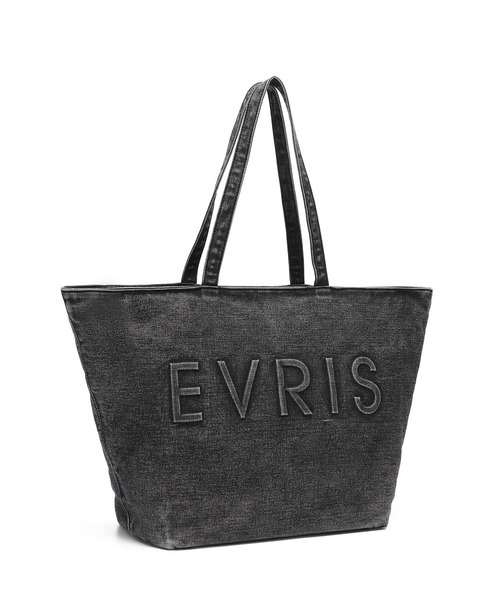 EVRIS（エヴリス）の「【EVRIS/エブリス】ロゴエンボス　ラージトートバッグ／A4収納可（トートバッグ・レディース・ブラック/ワンウォッシュ・FREE）」の10枚目の写真