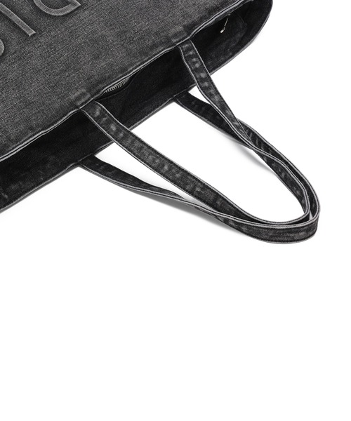 EVRIS（エヴリス）の「【EVRIS/エブリス】ロゴエンボス　ラージトートバッグ／A4収納可（トートバッグ・レディース・ブラック/ワンウォッシュ・FREE）」の4枚目の写真