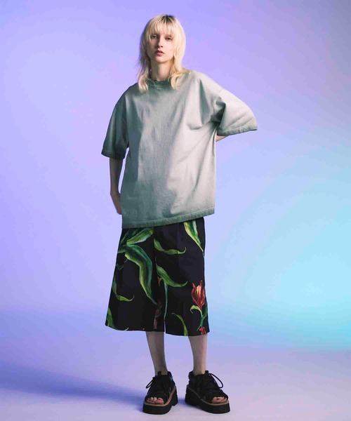 MAISON SPECIAL(メゾンスペシャル)の「《UNISEX》Cold-Dye Prime-Over Crew Neck T-Shirt/コールドダイプライムオーバークルーネックTシャツ【MAISON SPECIAL/メゾンスペシャル】(Tシャツ/カットソー・メンズ・ライトグリーン/ブラック/グレイッシュベージュ・0/1/2)」の4枚目の写真