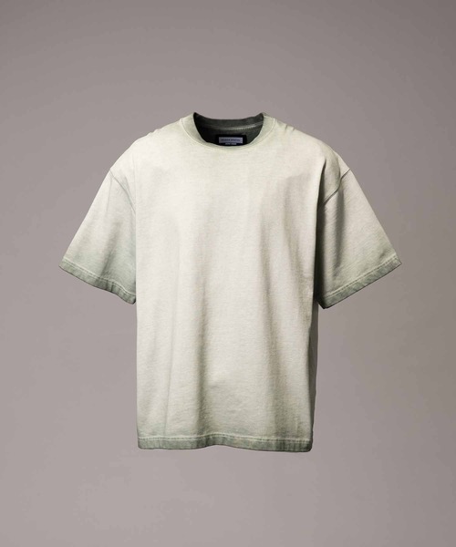 MAISON SPECIAL(メゾンスペシャル)の「《UNISEX》Cold-Dye Prime-Over Crew Neck T-Shirt/コールドダイプライムオーバークルーネックTシャツ【MAISON SPECIAL/メゾンスペシャル】(Tシャツ/カットソー・メンズ・ライトグリーン/ブラック/グレイッシュベージュ・0/1/2)」の9枚目の写真