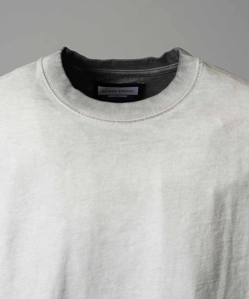 MAISON SPECIAL(メゾンスペシャル)の「《UNISEX》Cold-Dye Prime-Over Crew Neck T-Shirt/コールドダイプライムオーバークルーネックTシャツ【MAISON SPECIAL/メゾンスペシャル】(Tシャツ/カットソー・メンズ・ライトグリーン/ブラック/グレイッシュベージュ・0/1/2)」の13枚目の写真
