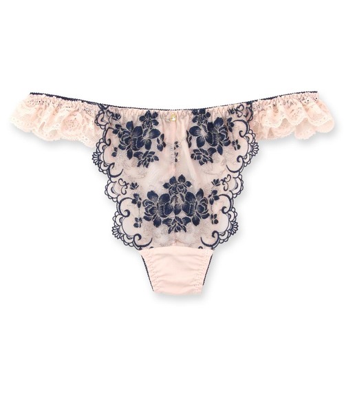 fran de lingerie(フランデランジェリー)の「ロマンチックなフェミニンランジェリーしっかり盛胸&安定感「スタイルアップシリーズ005」ブラジャーショーツセット(ショーツ・レディース・ネイビー/ピンク系その他/アイボリー/チャコールグレー/ベージュ・M/L)」の3枚目の写真