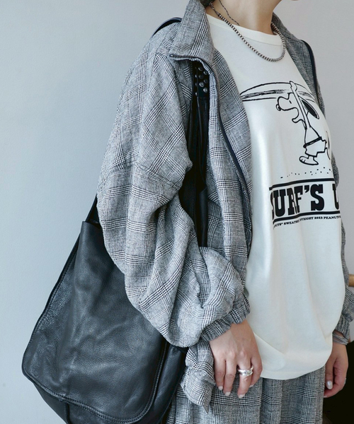 JOURNAL STANDARD LUXE(ジャーナルスタンダード ラックス)の「シルクMIXチェックブルゾン(その他アウター・レディース・グレー系その他・FREE)」の7枚目の写真
