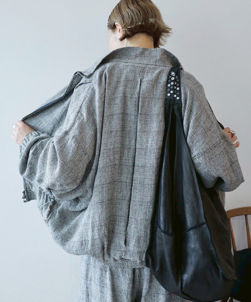 JOURNAL STANDARD LUXE(ジャーナルスタンダード ラックス)の「シルクMIXチェックブルゾン(その他アウター・レディース・グレー系その他・FREE)」の8枚目の写真