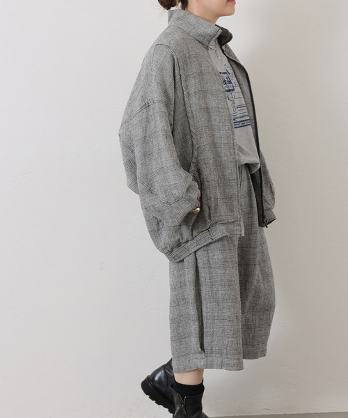 JOURNAL STANDARD LUXE(ジャーナルスタンダード ラックス)の「シルクMIXチェックブルゾン(その他アウター・レディース・グレー系その他・FREE)」の12枚目の写真
