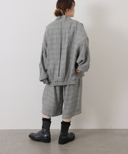 シルクMIXチェックブルゾン（その他アウター）｜JOURNAL STANDARD LUXE
