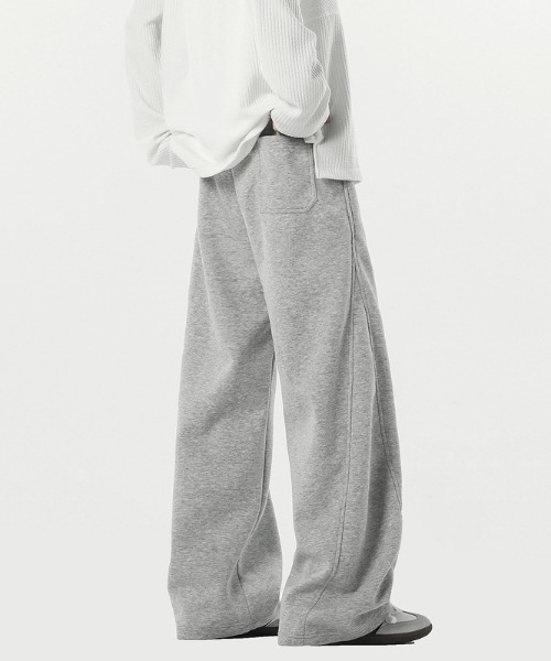 SHEPP（シープ）の「カーブワイドシルエットスウェットパンツ（スウェットパンツ・メンズ・グレー/ブラック・L/M）」の5枚目の写真