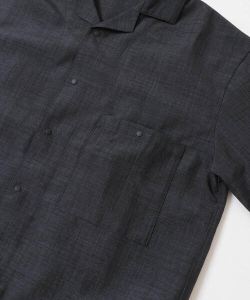 EKAL(エカル)の「『UR TECH』ハイツイストオープンカラーシャツ(シャツ/ブラウス・レディース・モカ/チャコールグレー・ONE)」の10枚目の写真