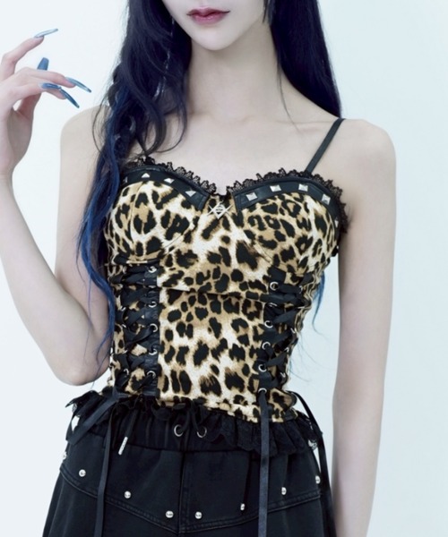 REFLEM/レフレム』レースアップコルセットキャミソール