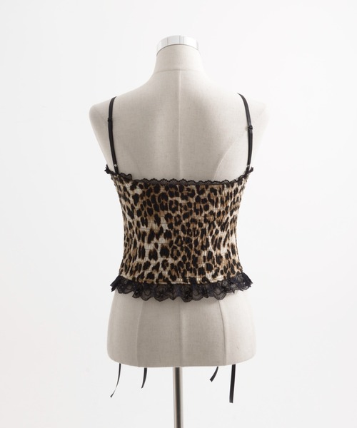 『REFLEM/レフレム』レースアップコルセットキャミソール レオパード L REFLEM（レフレム）の「『REFLEM/レフレム』レースアップ